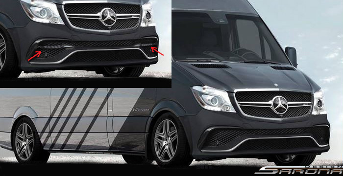 Custom Mercedes Sprinter  Van Front Bumper (2014 - 2018) - $2390.00 (Part #MB-147-FB)